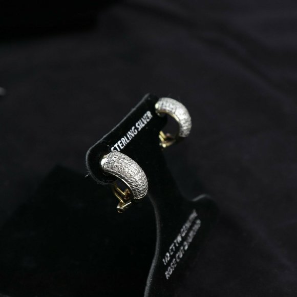 Victoria Townsend Diamond J-Hoop Earrings (1/4 ct. t.w.) - Picture 3 of 6